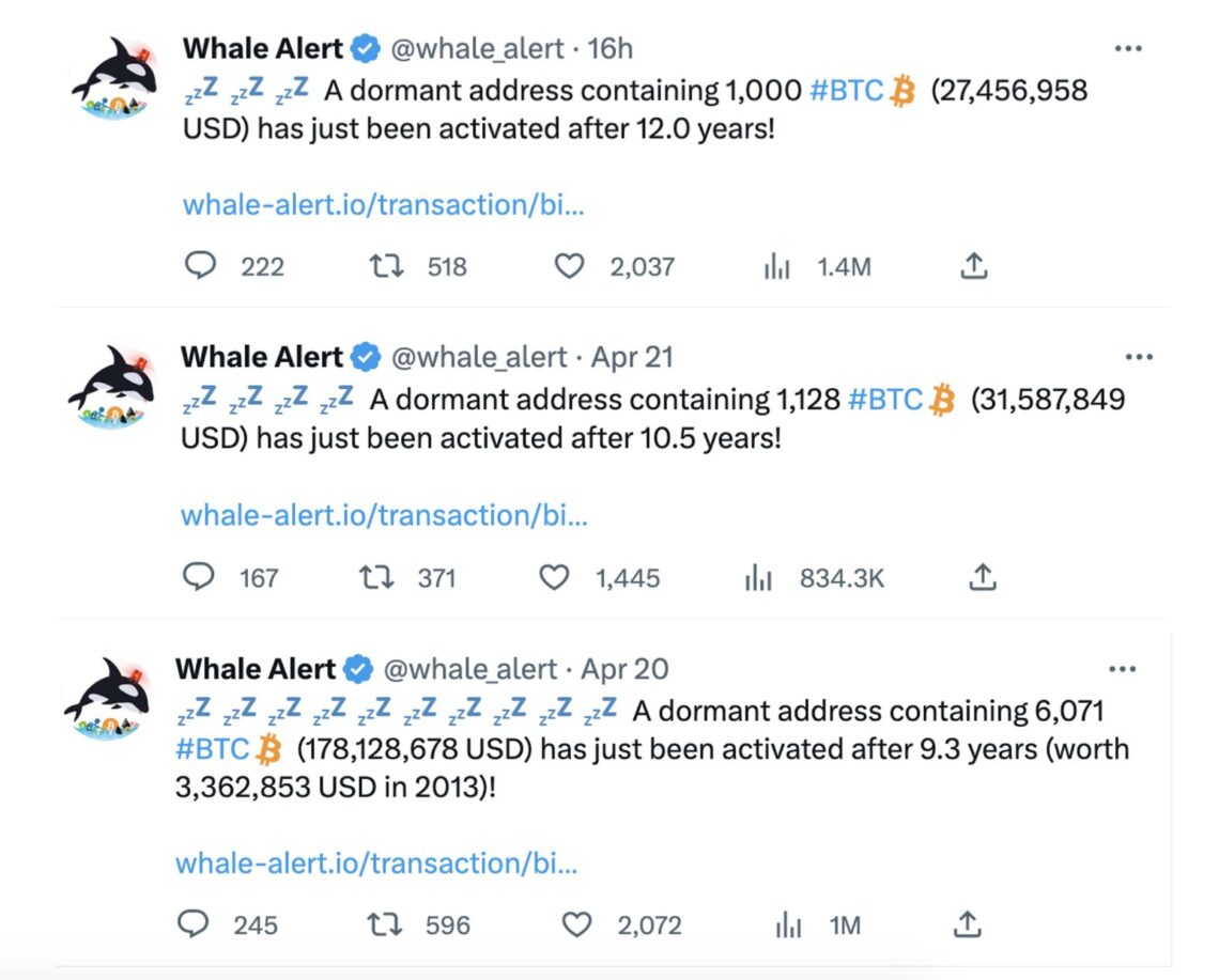 WhaleAlert: движение биткоин-китов