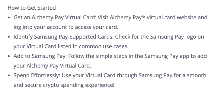 Samsung, Payments, Alchemy Pay