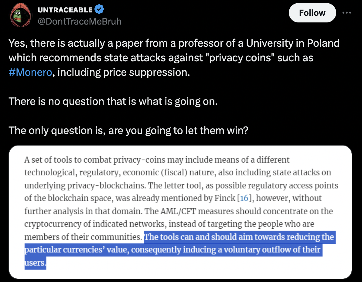 Конфіденційність, KYC, AML, Європейський Союз, Monero, відмивання грошей