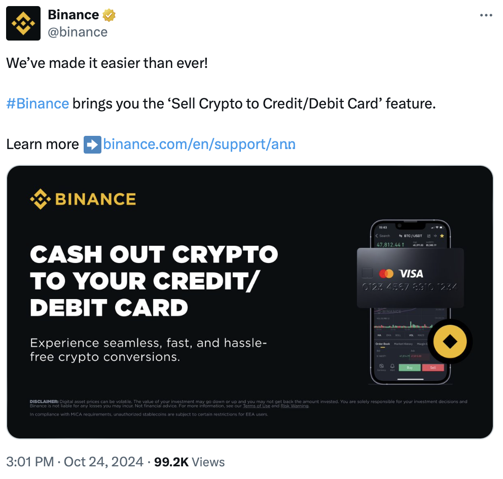 Fiat Money, Binance, політика