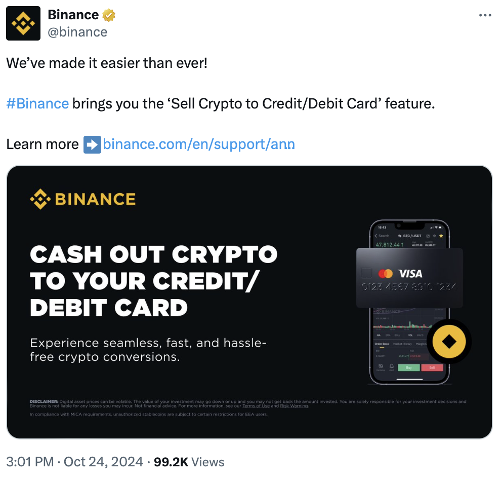 Фиатные деньги, Binance, Политика