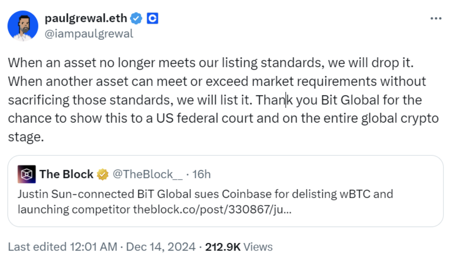 Coinbase, Kraken, BitGo, Deutsche Bank, Tether