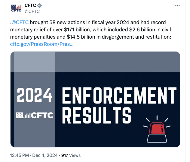 Мошенничество, CFTC, FTX, Политика