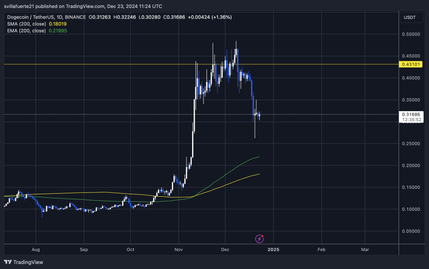 DOGE тестує критичний попит на рівні 0,31 дол