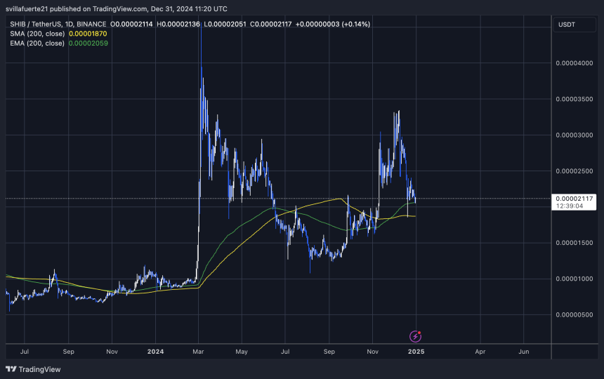 SHIB проводит 200-дневную EMA