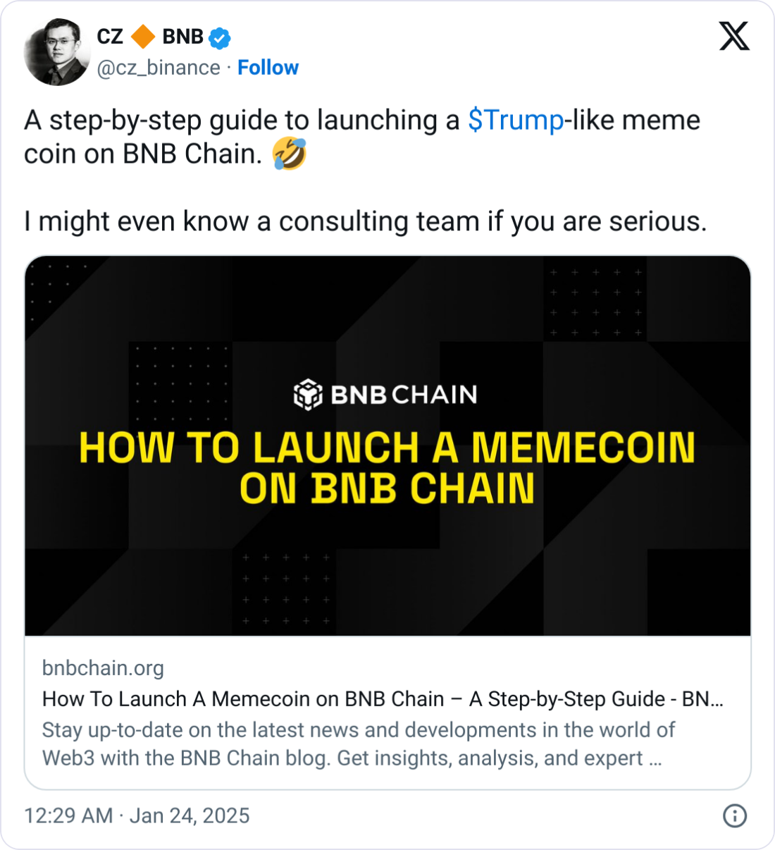 Инвестиции, Дональд Трамп, Разработчики, trumpcoin, Binance, Criptonoticias, Memecoin