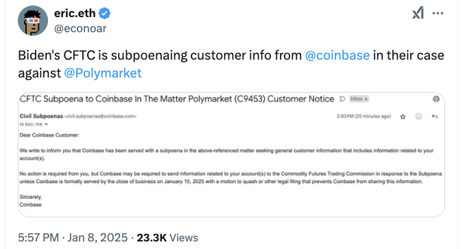 Coinbase, ставки, CFTC, компанії, політика