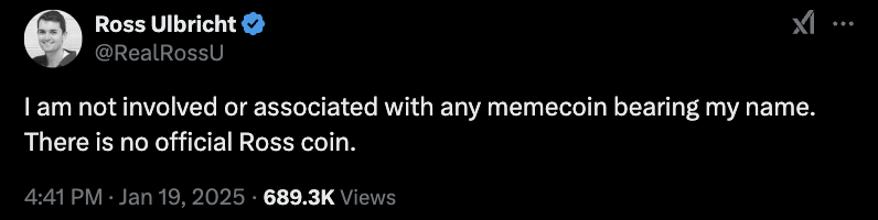 Шовковий шлях, Росс Ульбріхт, Шахрайство, Memecoin