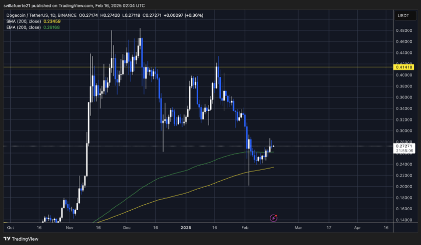 Компания Doge Testing Crucial Supply |Источник: диаграмма Dogeusdt на Tradingview