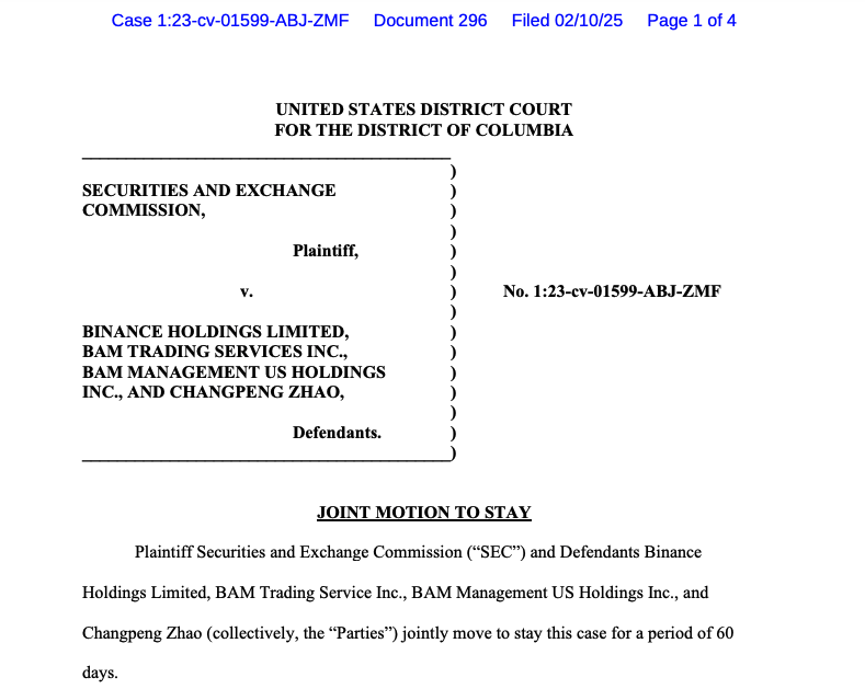 SEC, Соединенные Штаты, Суд, Бинанс, Политика