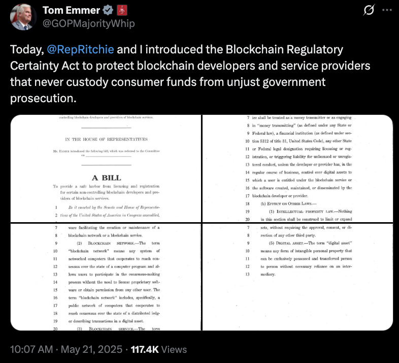 Криптовалюты, право, политика, Конгресс
