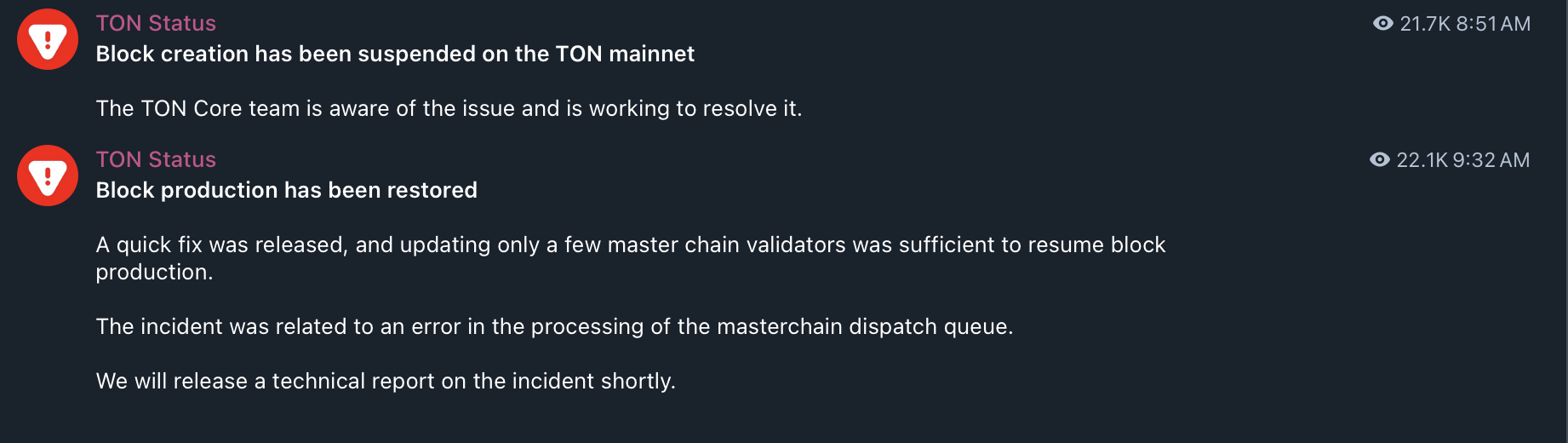 Телеграмма, Тон