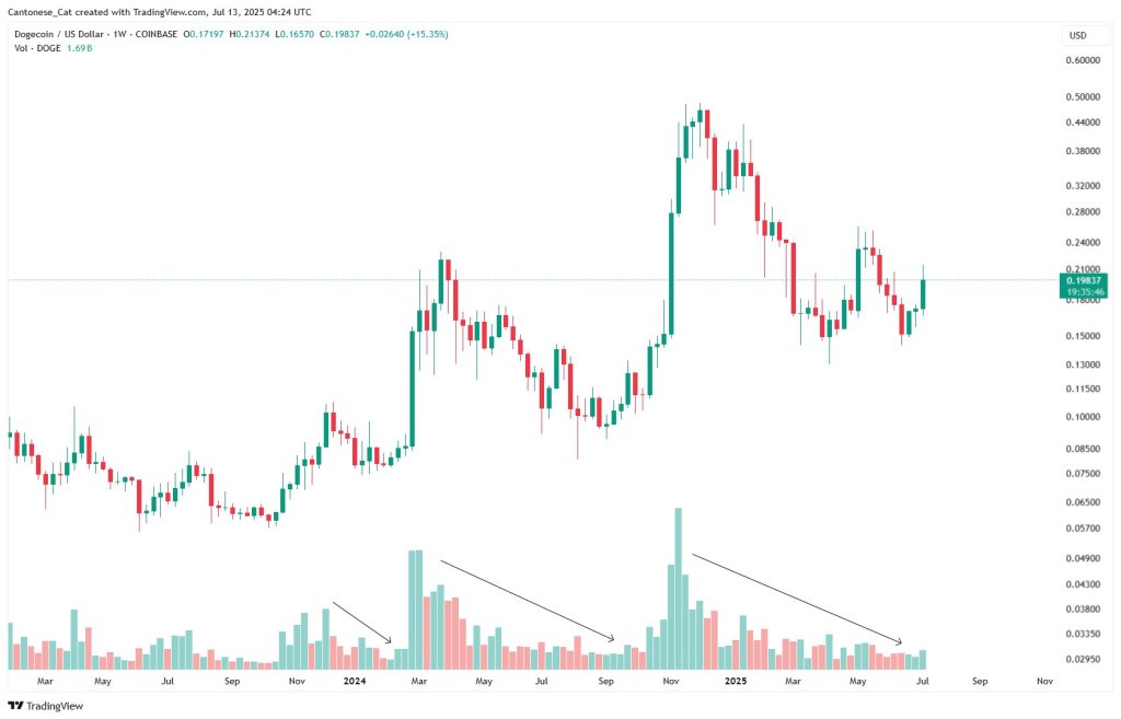 Объем догекоина