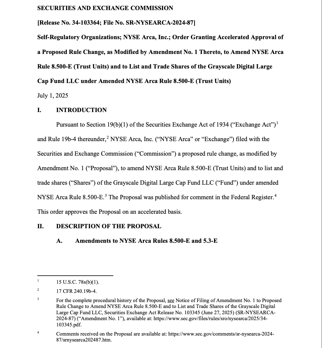 Sec, Соединенные Штаты, Greyscale, ETF