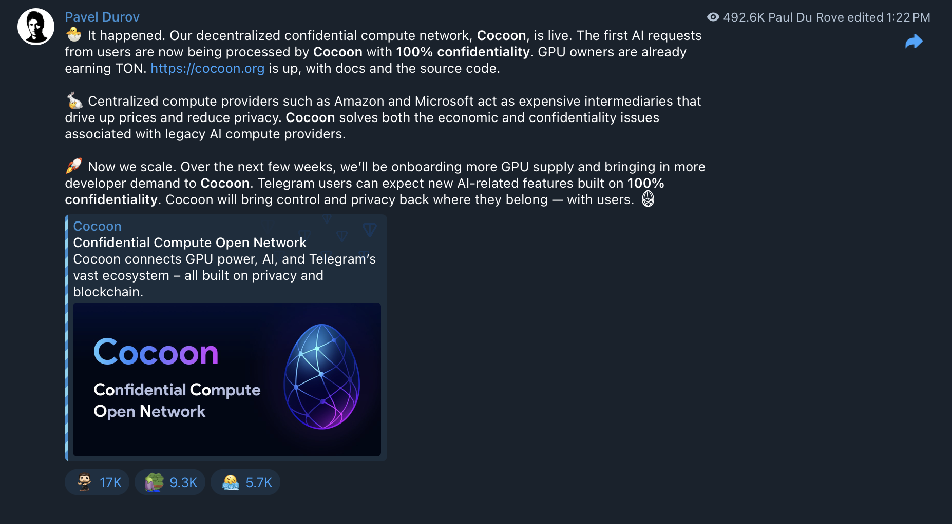Децентрализация, Telegram, Павел Дуров, GPU, TON