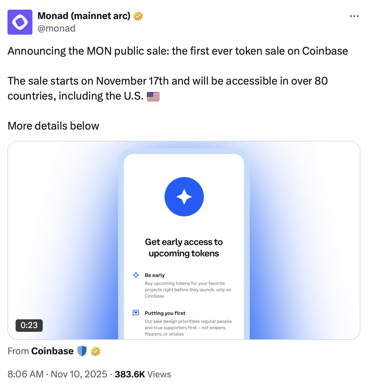 Coinbase, ICO