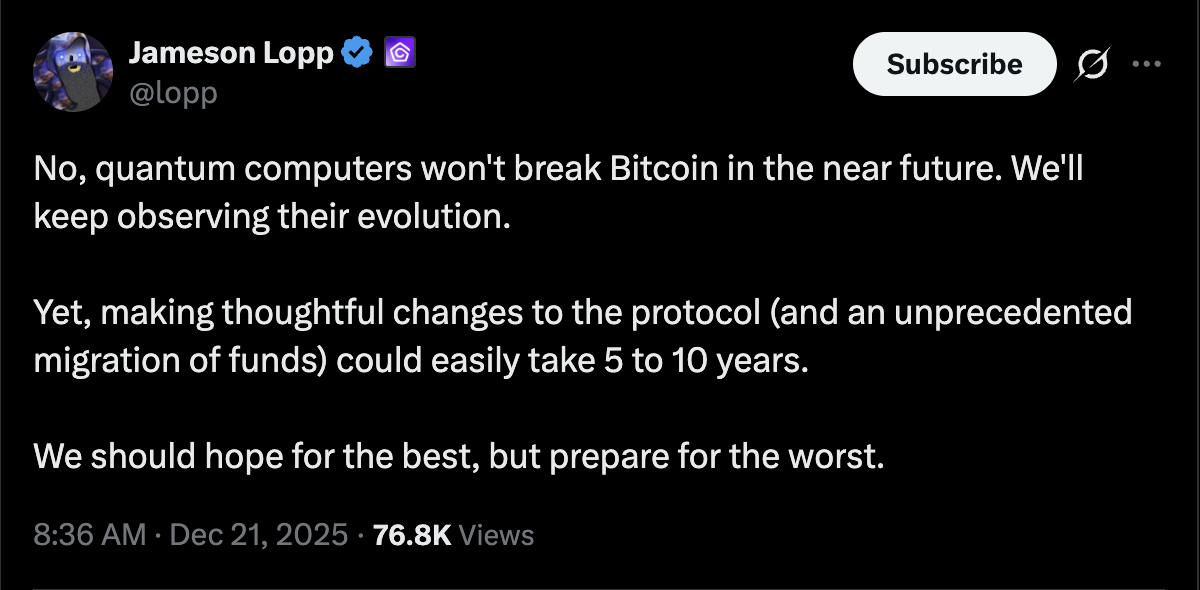 Биткоин-ядро, квантовые вычисления, принятие Биткоин