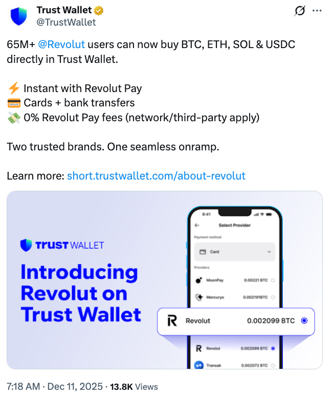 Європа, Платежі, Changpeng Zhao, Revolut, MiCA, Self Custody, Trust Wallet