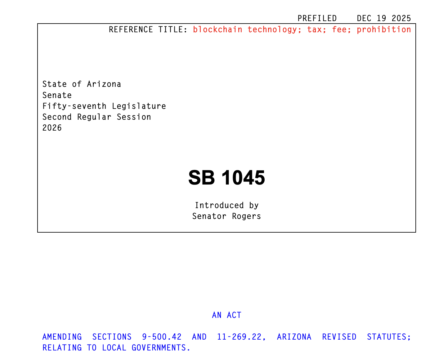 Криптовалюти, Закон, Податки, Арізона