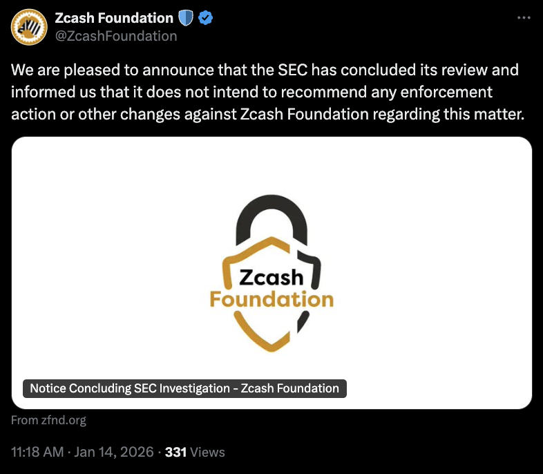 Безпека, конфіденційність, SEC, США, Zcash