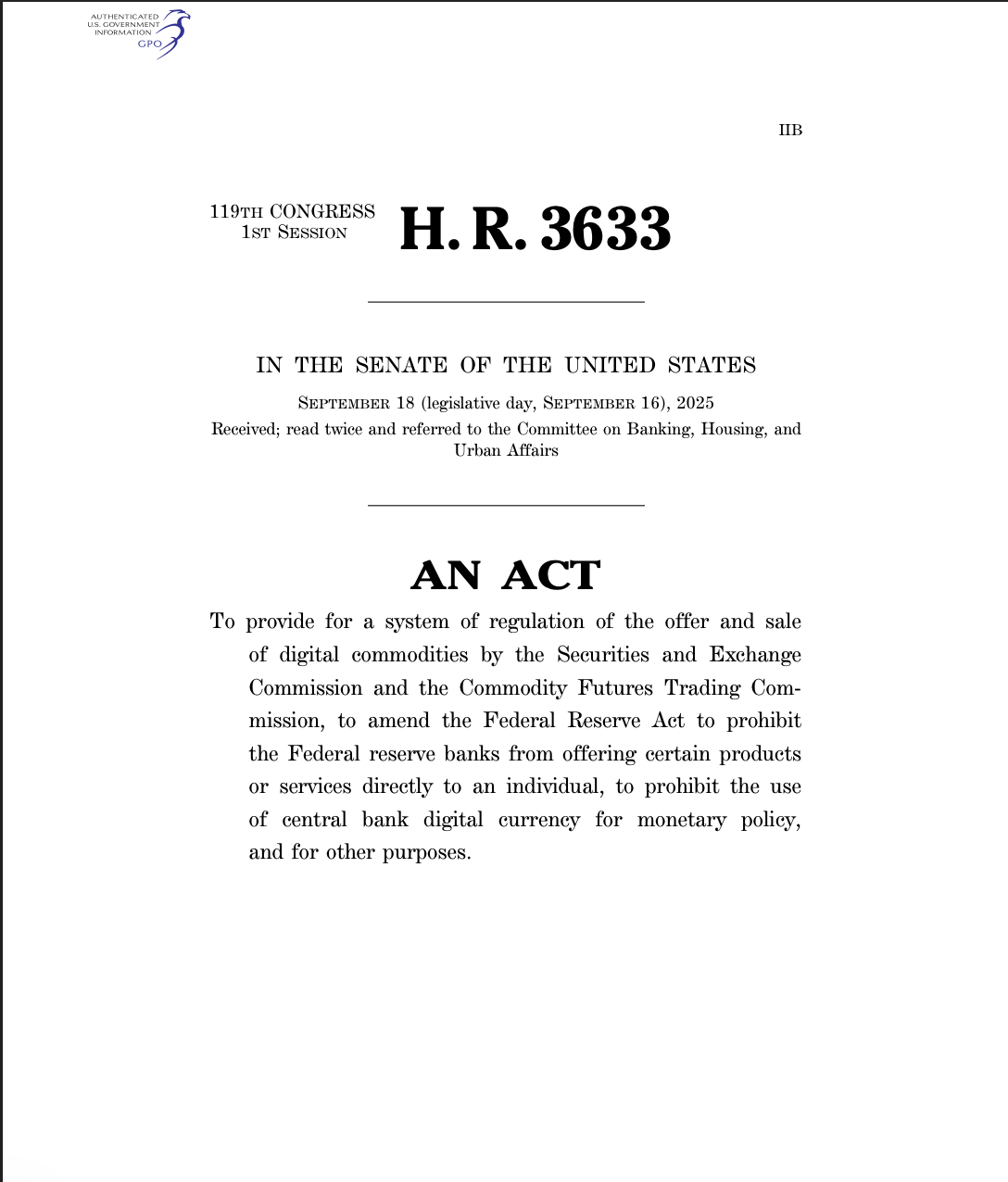 Coinbase, Конгрес, Сенат, Браян Армстронг, Уряд США, Сполучені Штати