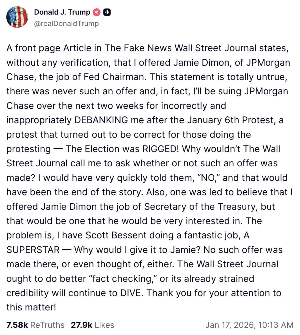 Бэнкс, Суд, Джейми Даймон, Дональд Трамп, JPMorgan Chase