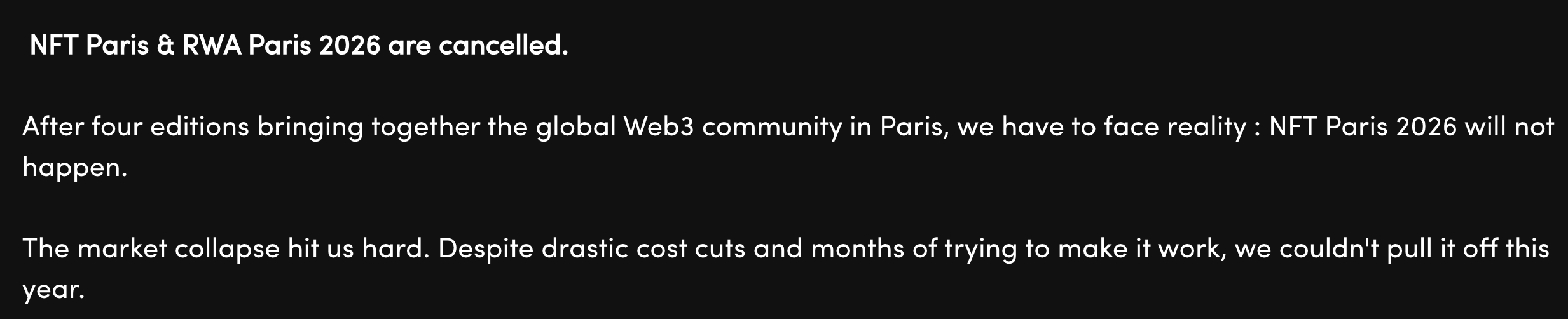 Конференція, подія, Париж, NFT