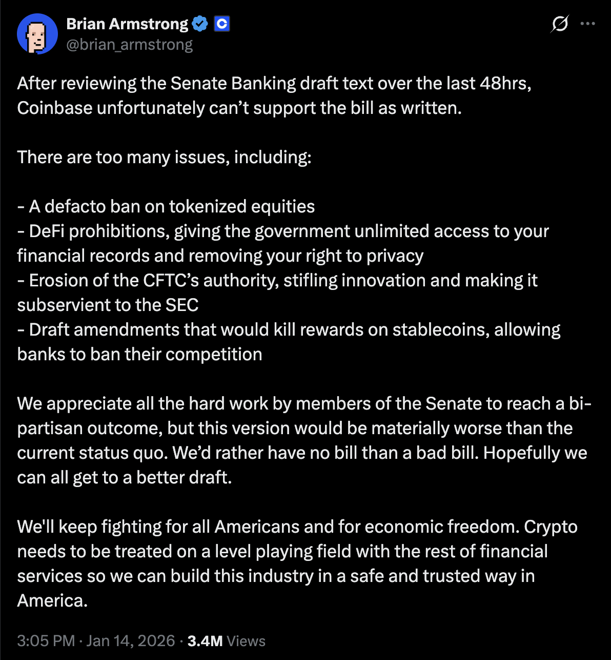 Coinbase, Браян Армстронг, США