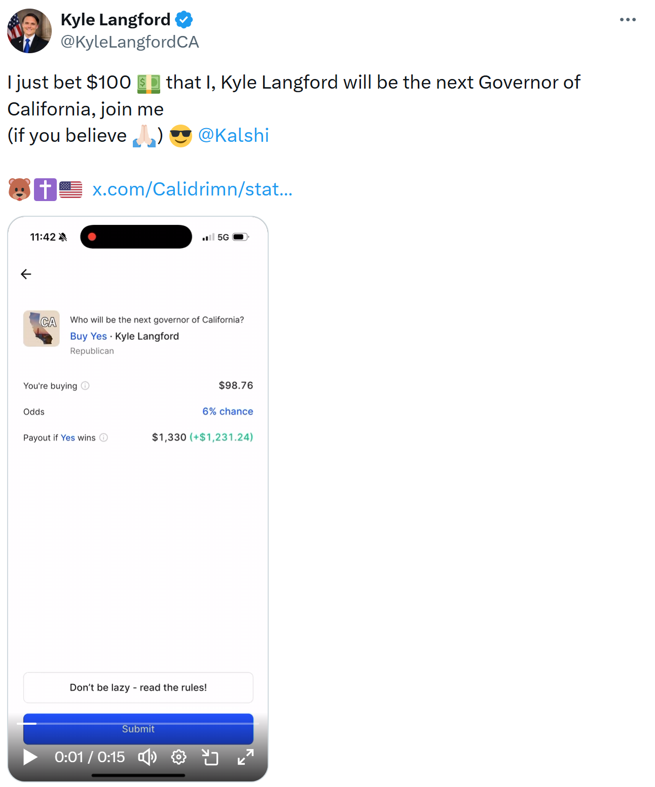 Політика, Каліфорнія, CFTC, Калші, Ринки прогнозів