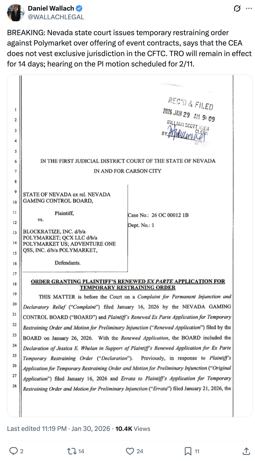 CFTC, Законодавство, Сполучені Штати, Невада, Ринки прогнозів