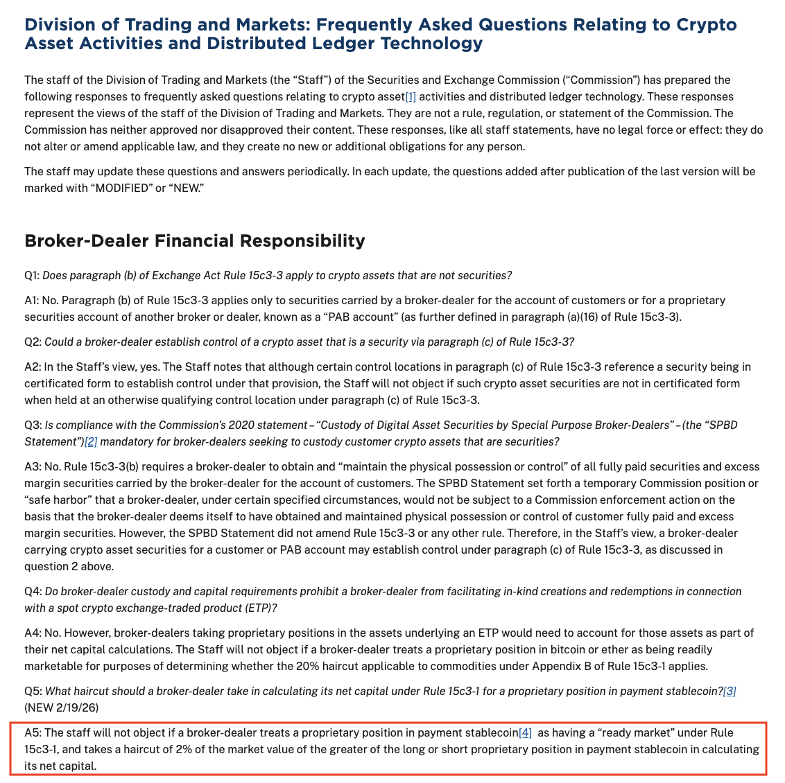 Правительство США, США, Стейблкоин