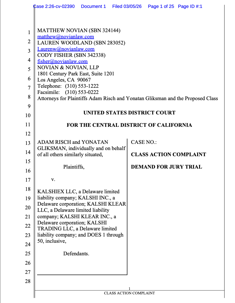 Суд, Калші, Ринки прогнозів