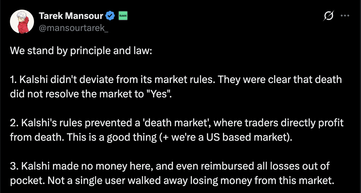 Суд, Калші, Ринки прогнозів