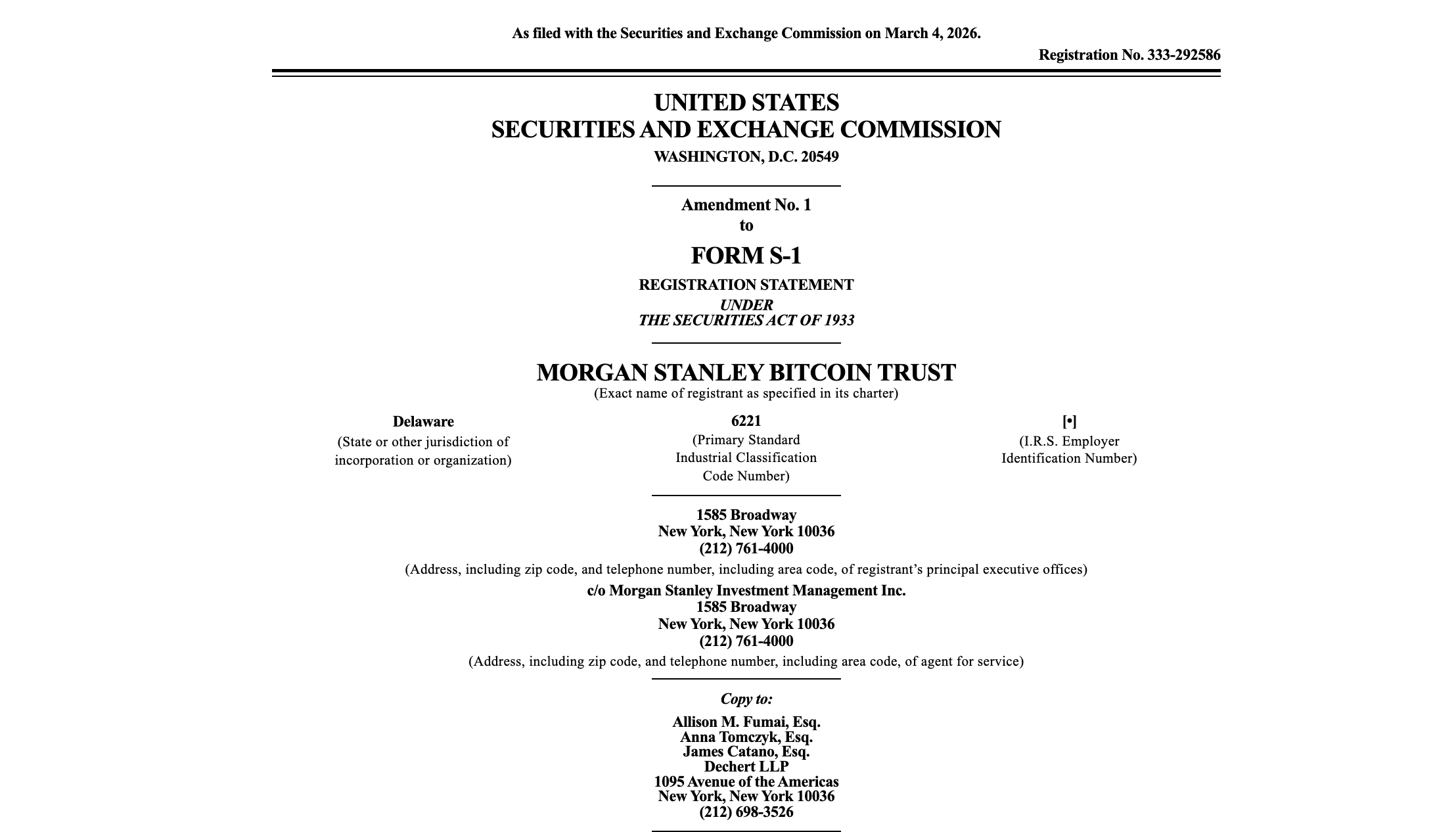 Morgan Stanley, Биткоин-ETF, ETF