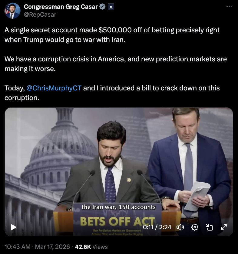 Закон, Конгресс, США, Рынки прогнозов