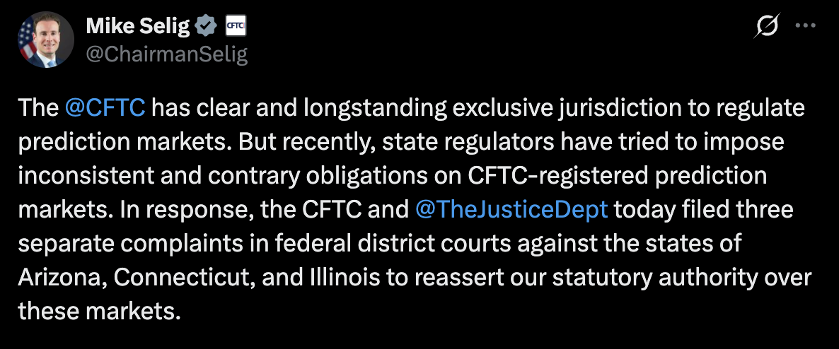 CFTC, Аризона, Правительство США, США, Рынки прогнозов